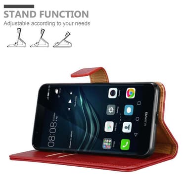 Huawei P9 PLUS lommebokdeksel etui (rød)