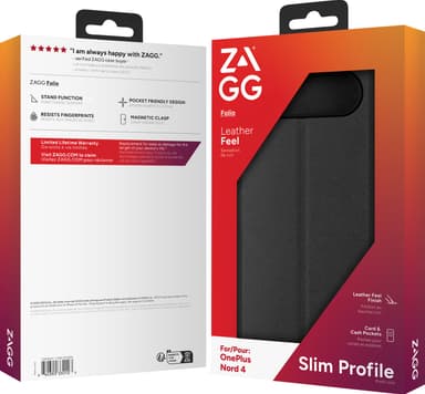 Zagg OnePlus Nord 4 lommebokdeksel (sort)