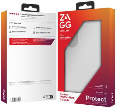 Zagg OnePlus Nord CE 4 Lite gjennomsiktig deksel