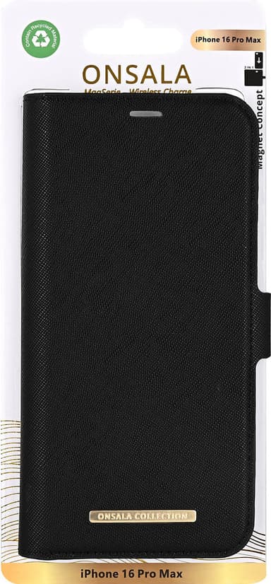 Onsala iPhone 16 Pro Max MagSeries wallet cover (black)