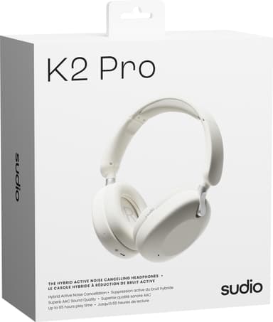 Sudio K2 Pro trådløse around-ear hodetelefoner (hvit)