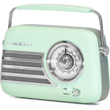 Madison Retro Radio med Bluetooth og FM (Matte Mint)