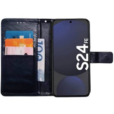 Lommebokdeksel 3-kort Samsung Galaxy S24 FE - Mørkeblå