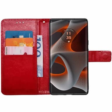 Lommebokdeksel 3-kort Motorola Edge 50 Neo - Rød
