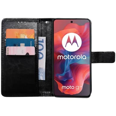 Lommebokdeksel 3-kort Motorola Moto G04 - Svart