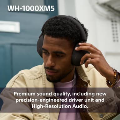 Sony WH-1000XM5 trådløse around-ear hodetelefoner (midnattsblå)