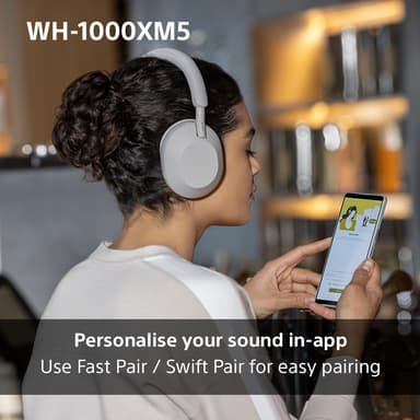 Sony WH-1000XM5 trådløse around-ear hodetelefoner (midnattsblå)