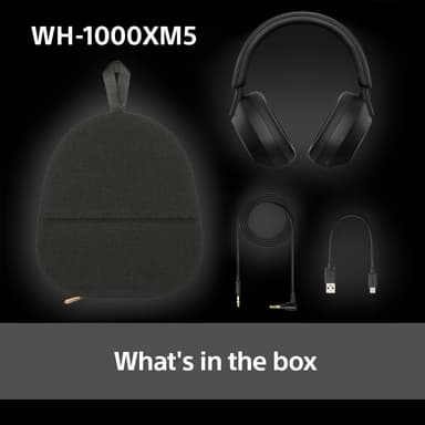 Sony WH-1000XM5 trådløse around-ear hodetelefoner (sort)