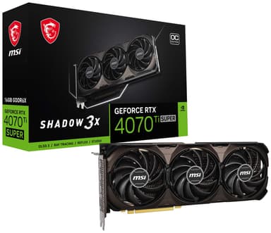MSI GeForce RTX™ 4070 Ti SUPER 16G SHADOW 3X OC grafikkort