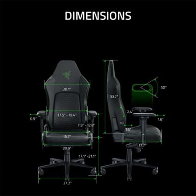 Razer Iskur V2 gamingstol (grønn)