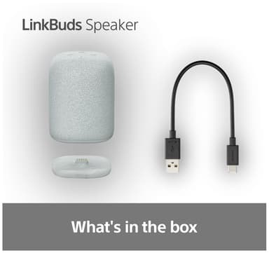 Sony LinkBuds trådløs bærbar høyttaler (lysegrå)