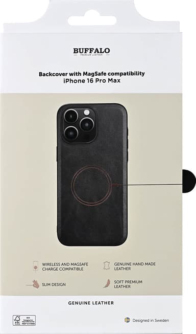 Buffalo MagSeries iPhone 16 Pro Max deksel (sort)