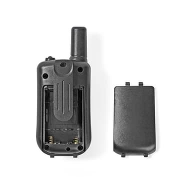 Nedis Walkie-Talkie Set | 2 håndsett | Opp til 5 km | Frekvens kanal: 8 | PTT / VOX | Opp til 2.5 timer | Sort