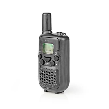Nedis Walkie-Talkie Set | 2 håndsett | Opp til 5 km | Frekvens kanal: 8 | PTT / VOX | Opp til 2.5 timer | Sort
