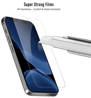 3-pakke Mr. Yes  Fulldekkende skjermbeskytter i herdet glass for iPhone 12 Mini