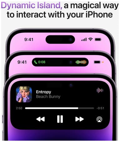 iPhone 14 Pro Max – 5G smarttelefon 1TB Sølvfinish