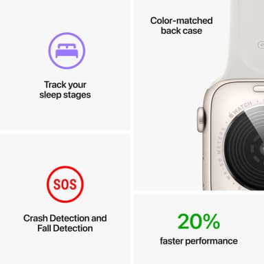 Apple Watch SE 2nd Gen 40 mm GPS (Stjerneskinn Alu/Stjerneskinn sportsreim)
