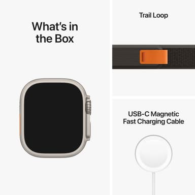 Apple Watch Ultra 49mm GPS+CEL Titanium M/L (Sort/Grå/Trail Loop)
