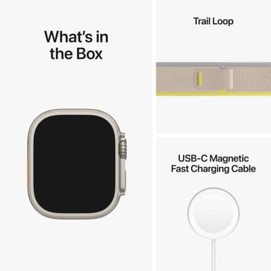 Apple Watch Ultra 49mm GPS+CEL Titanium M/L (Gul/Beige/Trail Loop)