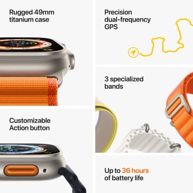 Apple Watch Ultra 49mm GPS+CEL Titanium S (Grønn/Alpine Loop)