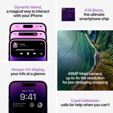 iPhone 14 Pro – 5G smarttelefon 512GB Mørk Lilla