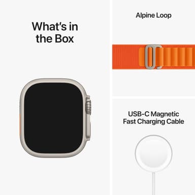 Apple Watch Ultra 49mm GPS+CEL Titanium M (Oransje/Alpine Loop)
