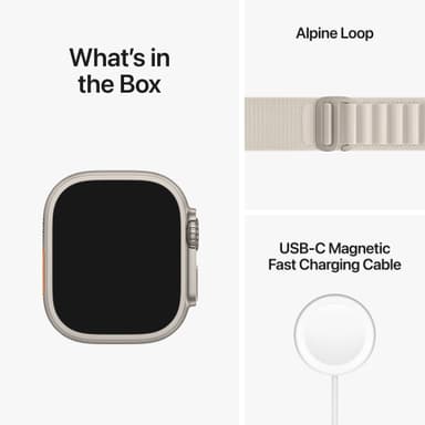 Apple Watch Ultra 49mm GPS+CEL Titanium M (Stjerneskinn/Alpine Loop)