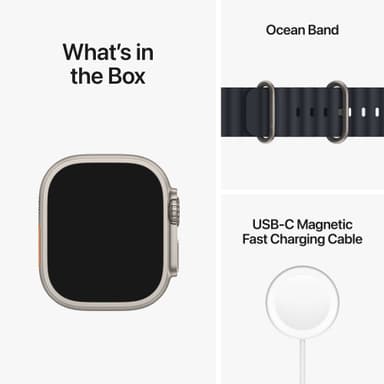 Apple Watch Ultra 49mm GPS+CEL Titanium (Midnatt/Ocean Band)