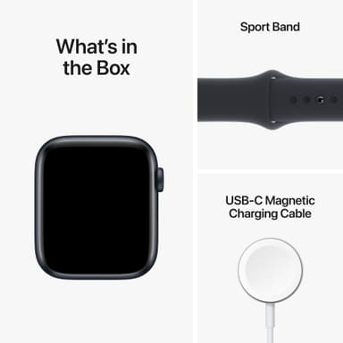 Apple Watch SE 2nd Gen 44 mm GPS (Midnatt Alu/Midnatt sportsreim)