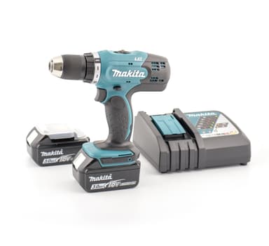 Makita DDF453RFE 2X18V 3,0ah batteridrevet drill, inkl. Batteri og transportkoffert