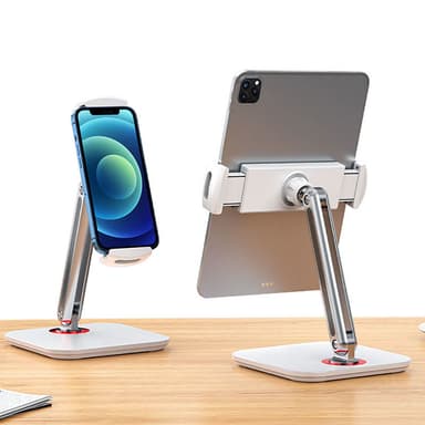 Nettbrettstativ Mobiltelefonstativ Hvit