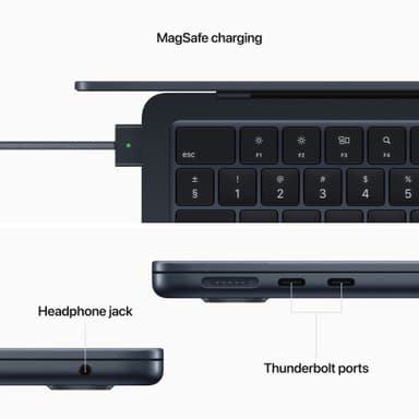 MacBook Air M2 2022 CTO 16/256GB (midnatt)