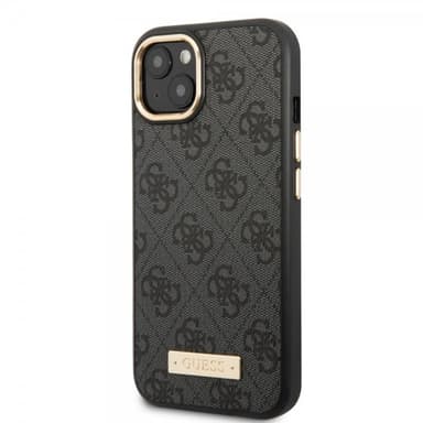 Guess iPhone 14 Plus Deksel Metal Plate Logo MagSafe Svart