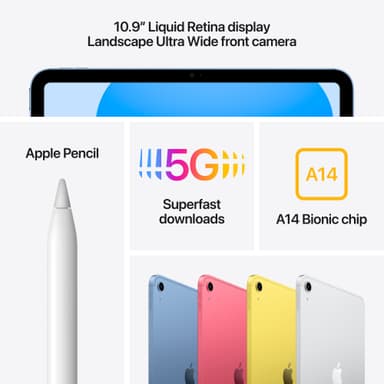 iPad 10,9" (2022) 64GB 5G (gul)
