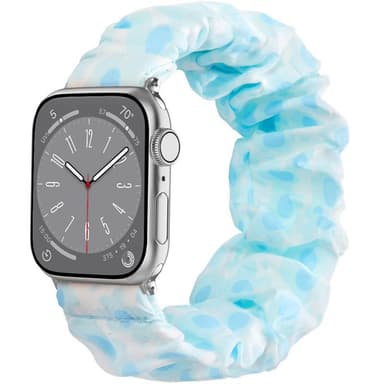Scrunchie Elastisk armbånd Apple Watch 8 (45mm) - Blueforal