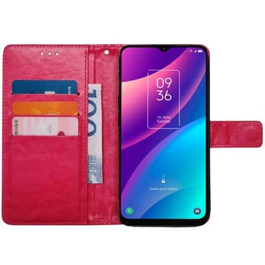 Mobil lommebok 3-kort TCL 30SE - Rosa