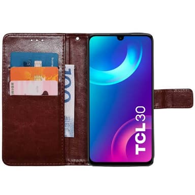Mobil lommebok 3-kort TCL 30 - Brun