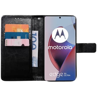 Mobil lommebok 3-kort Motorola Edge 30 Ultra - Sort