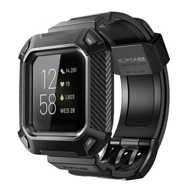 SUPCASE UB Pro armbånd Fitbit Versa 4 - Svart