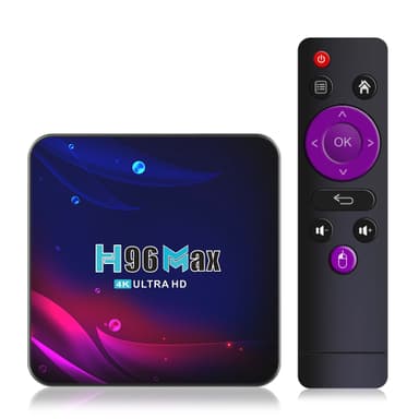 H96 Max RK3318 TV Box Android 11.0 2.4G Svart 4 GB+64 GB