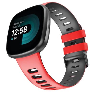 Twin Sport armbånd Fitbit Versa 4 - Rød/svart