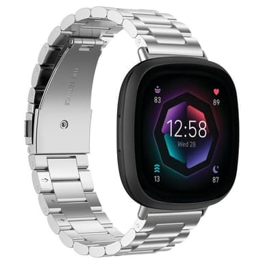 Armbånd Rustfritt stål Fitbit Sense 2 - Sølv