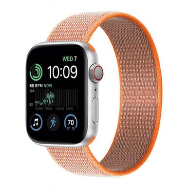 Apple Watch SE 2022 (44mm) Nylonarmbånd - Spicy Orange