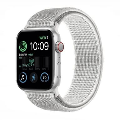 Nylon armbånd Apple Watch SE 2022 (44mm) - Summit White