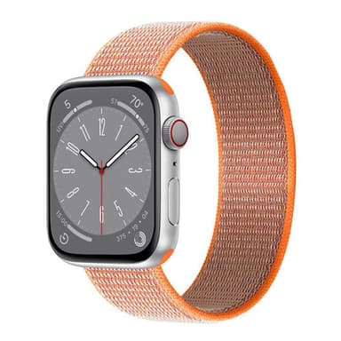 Apple Watch 8 (45mm) Nylonarmbånd - Spicy Orange