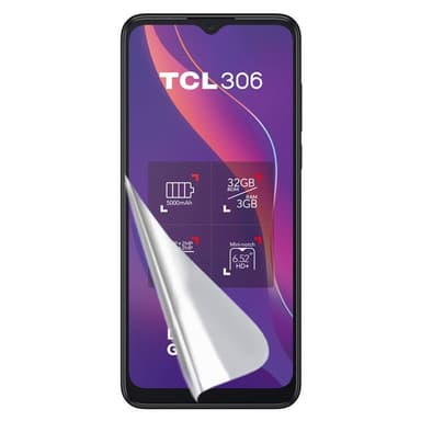 2-pak Skjermbeskytter 3D Soft HydroGel TCL 306