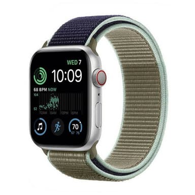Nylon armbånd Apple Watch SE 2022 (40mm) - Khaki Blue