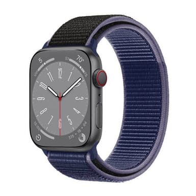 Nylon armbånd Apple Watch 8 (41mm) - Midnight black