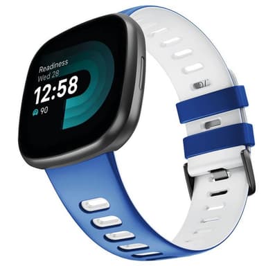 Twin Sport armbånd Fitbit Versa 4 - Blå/hvit