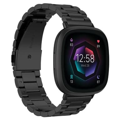 Armbånd Rustfritt stål Fitbit Sense 2 - Svart